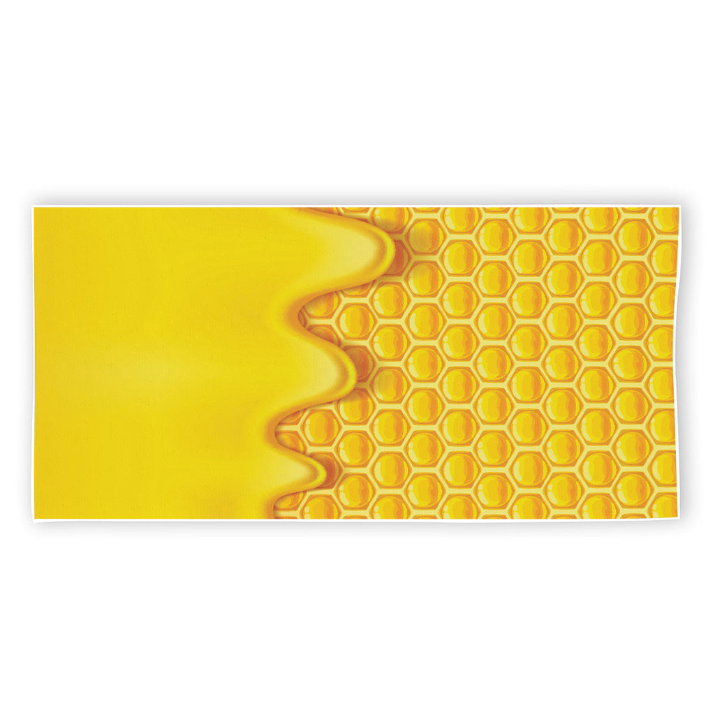 Sweet Honey Honeycomb Print Beach Towel