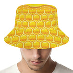 Sweet Honey Honeycomb Print Bucket Hat