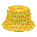Sweet Honey Honeycomb Print Bucket Hat