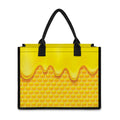 Sweet Honey Honeycomb Print Canvas Tote Bag