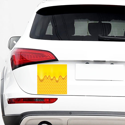 Sweet Honey Honeycomb Print Car Sticker