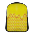 Sweet Honey Honeycomb Print Casual Backpack