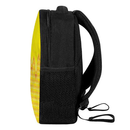 Sweet Honey Honeycomb Print Casual Backpack