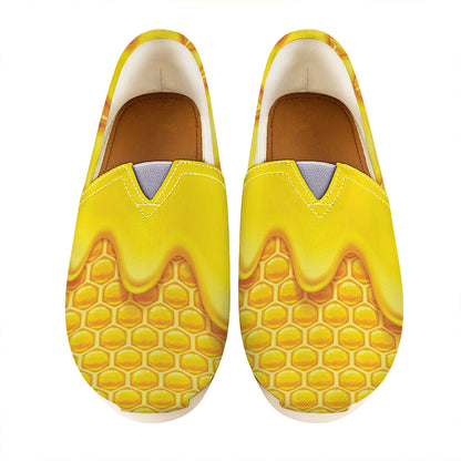 Sweet Honey Honeycomb Print Casual Shoes