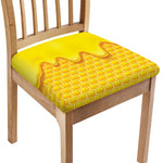 Sweet Honey Honeycomb Print Chair Cushion Cover