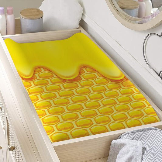 Sweet Honey Honeycomb Print Changing Pad Cover