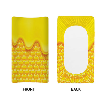 Sweet Honey Honeycomb Print Changing Pad Cover