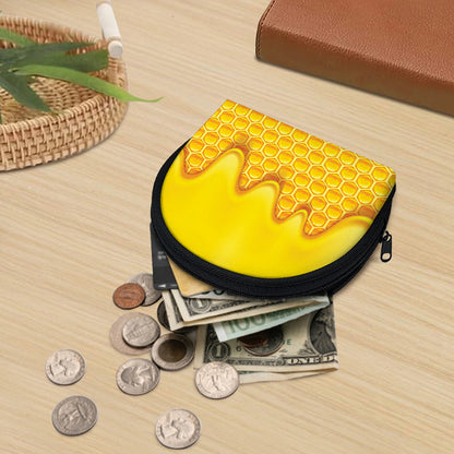 Sweet Honey Honeycomb Print Coin Purse