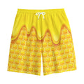 Sweet Honey Honeycomb Print Cotton Shorts