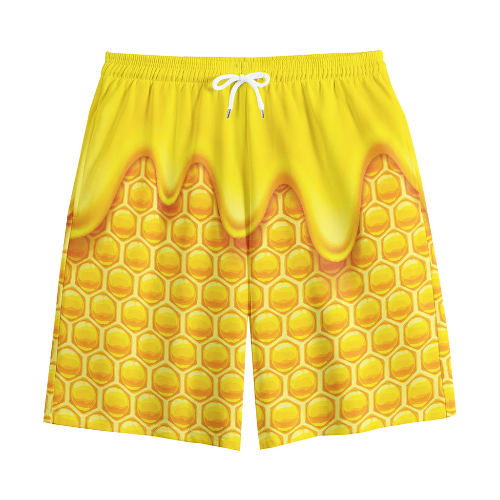 Sweet Honey Honeycomb Print Cotton Shorts