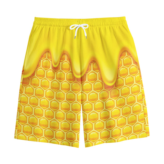 Sweet Honey Honeycomb Print Cotton Shorts