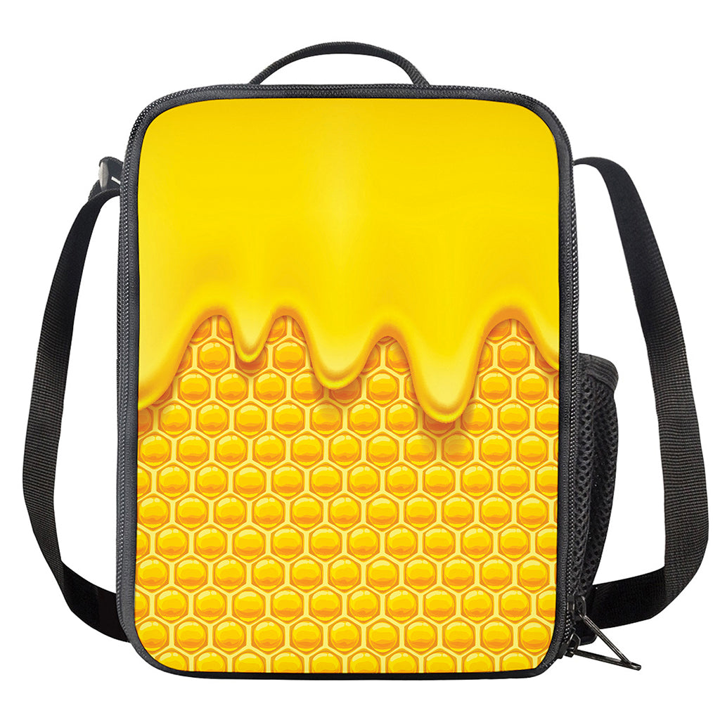 Sweet Honey Honeycomb Print Crossbody Lunch Bag