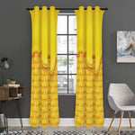 Sweet Honey Honeycomb Print Curtain