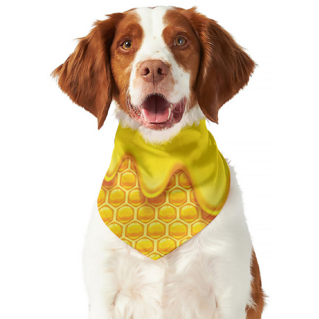 Sweet Honey Honeycomb Print Dog Bandana