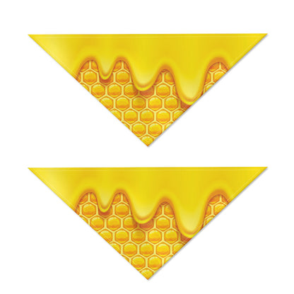 Sweet Honey Honeycomb Print Dog Bandana