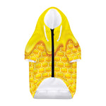 Sweet Honey Honeycomb Print Dog Zip Up Hoodie