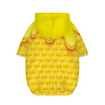 Sweet Honey Honeycomb Print Dog Zip Up Hoodie