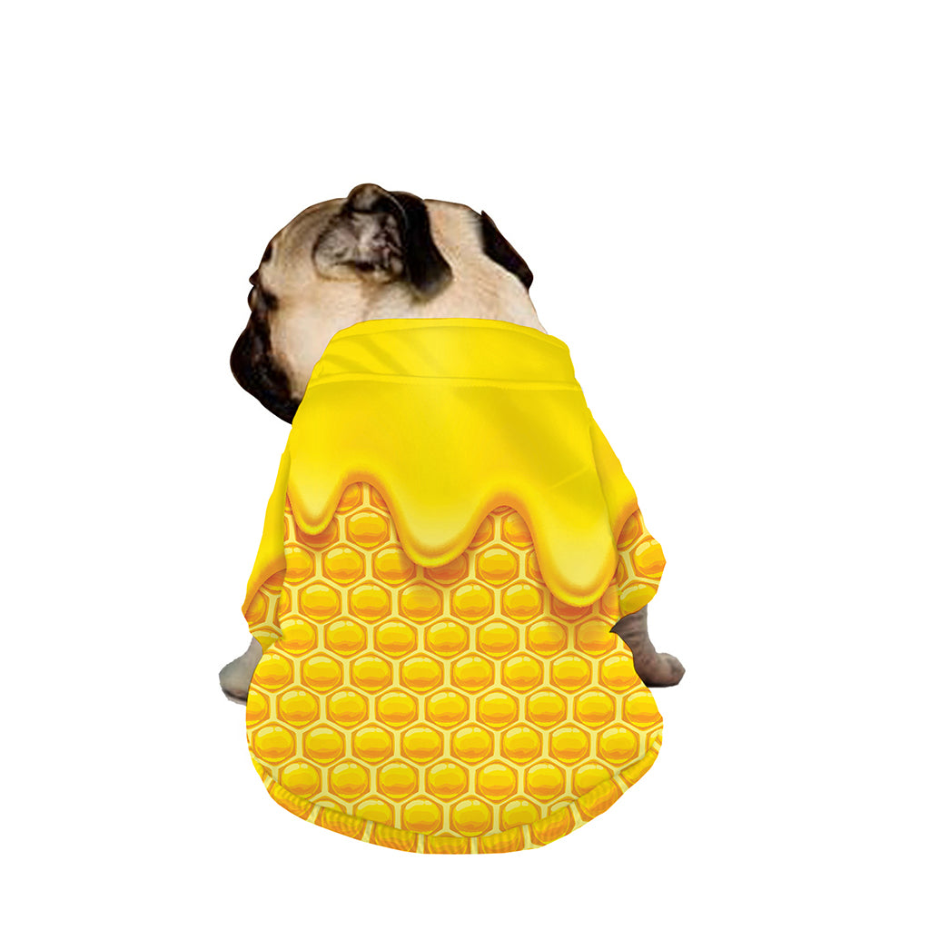 Sweet Honey Honeycomb Print Dog Zip Up Jacket