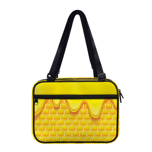 Sweet Honey Honeycomb Print Double Strap Bible Bag