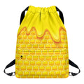 Sweet Honey Honeycomb Print Drawstring Backpack