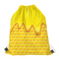 Sweet Honey Honeycomb Print Drawstring Bag