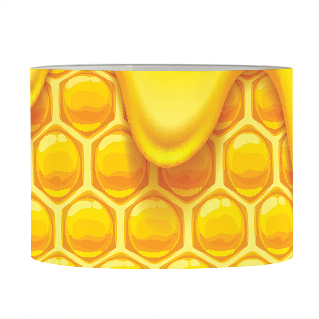 Sweet Honey Honeycomb Print Drum Lamp Shade