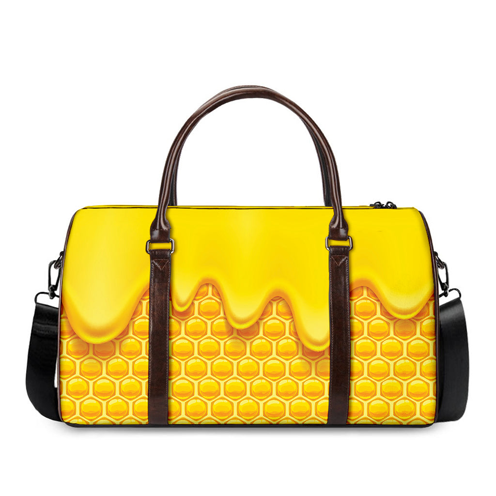 Sweet Honey Honeycomb Print Duffle Bag