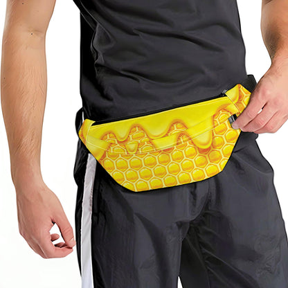 Sweet Honey Honeycomb Print Fanny Pack