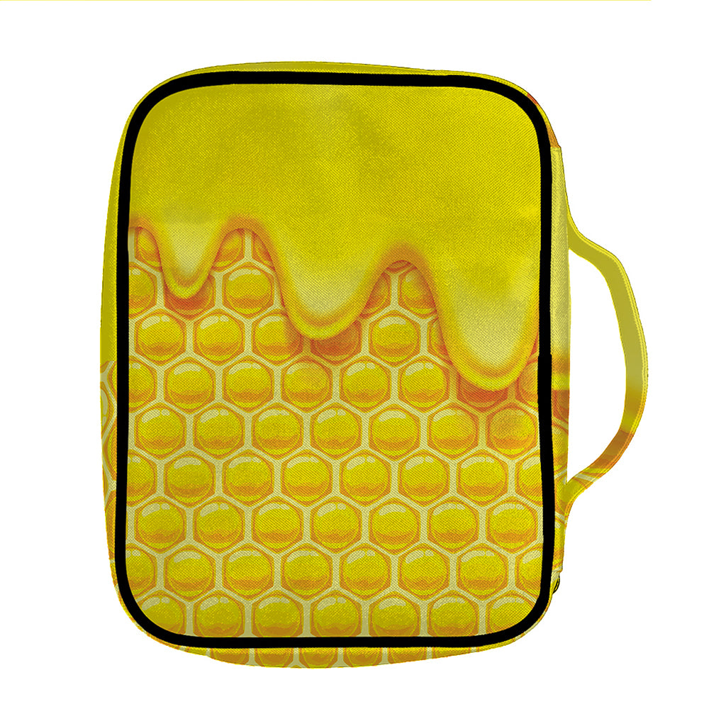 Sweet Honey Honeycomb Print Front Pocket Bible Bag