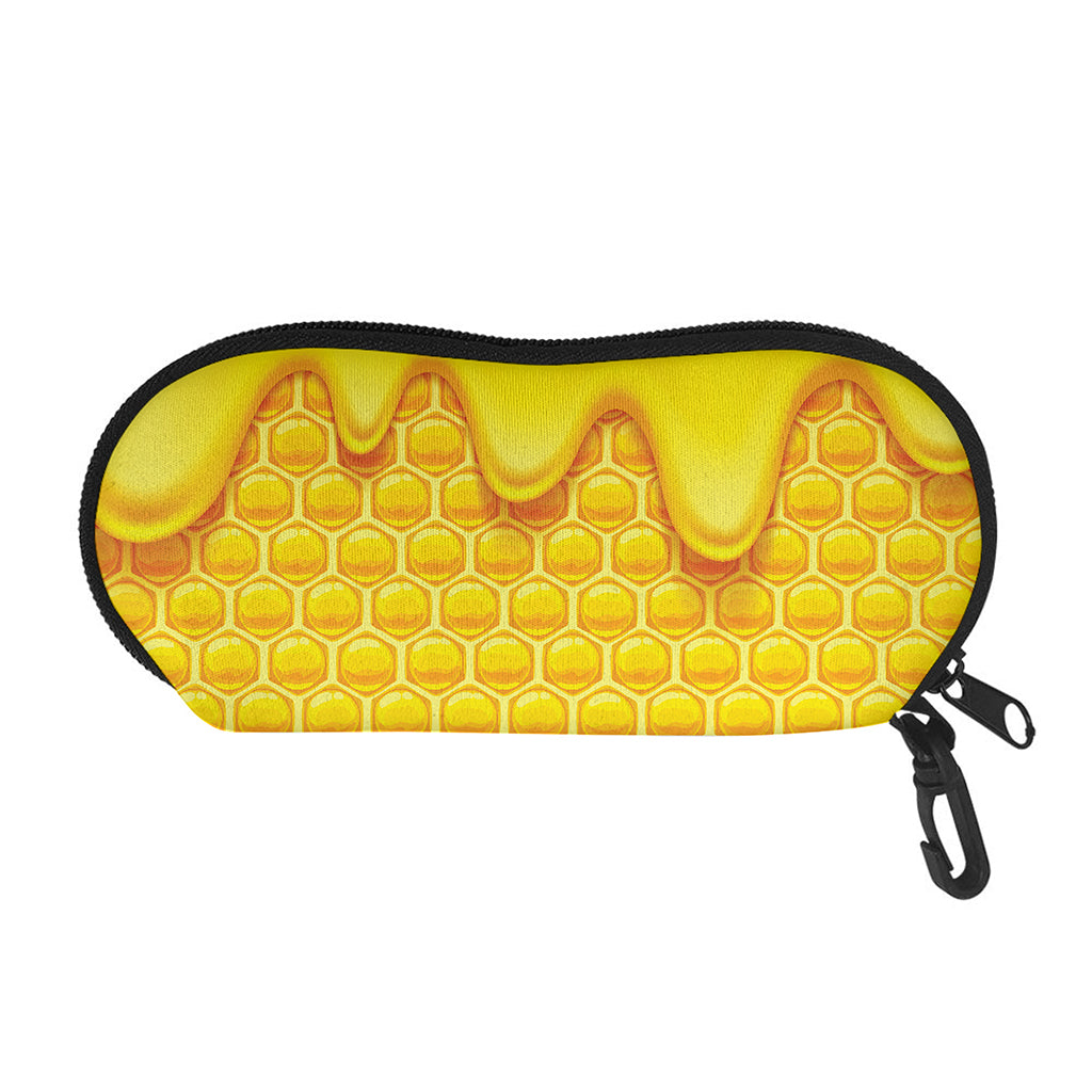 Sweet Honey Honeycomb Print Glasses Case