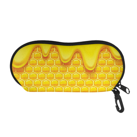 Sweet Honey Honeycomb Print Glasses Case