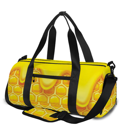 Sweet Honey Honeycomb Print Gym Bag