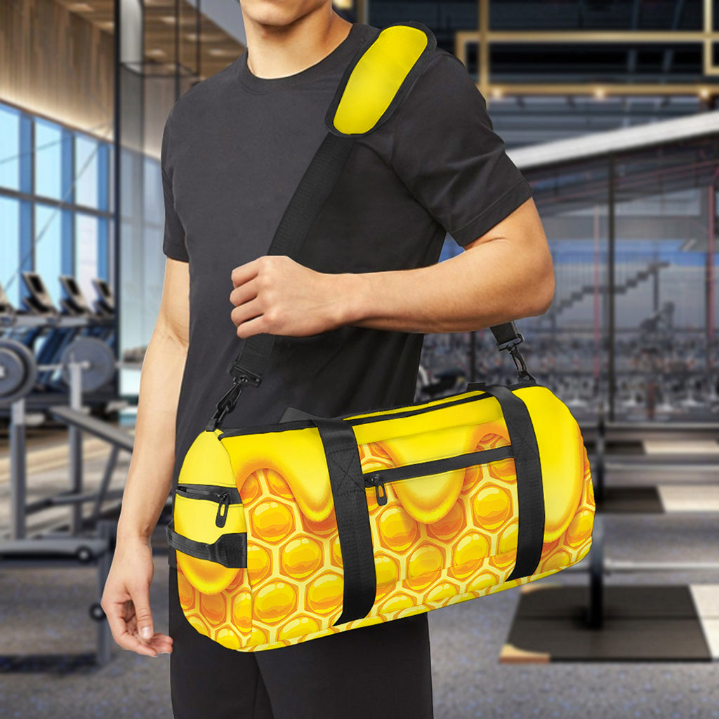 Sweet Honey Honeycomb Print Gym Bag