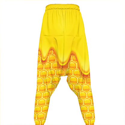 Sweet Honey Honeycomb Print Hammer Pants