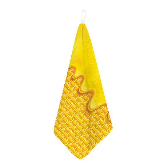 Sweet Honey Honeycomb Print Hand Towel