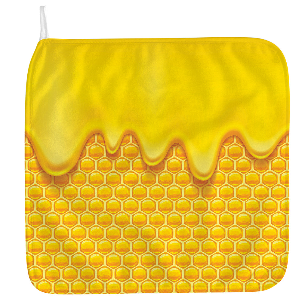 Sweet Honey Honeycomb Print Hand Towel