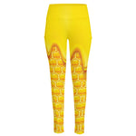 Sweet Honey Honeycomb Print High-Waisted Pocket Leggings