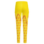 Sweet Honey Honeycomb Print High-Waisted Pocket Leggings