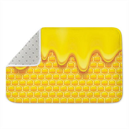 Sweet Honey Honeycomb Print Indoor Door Mat