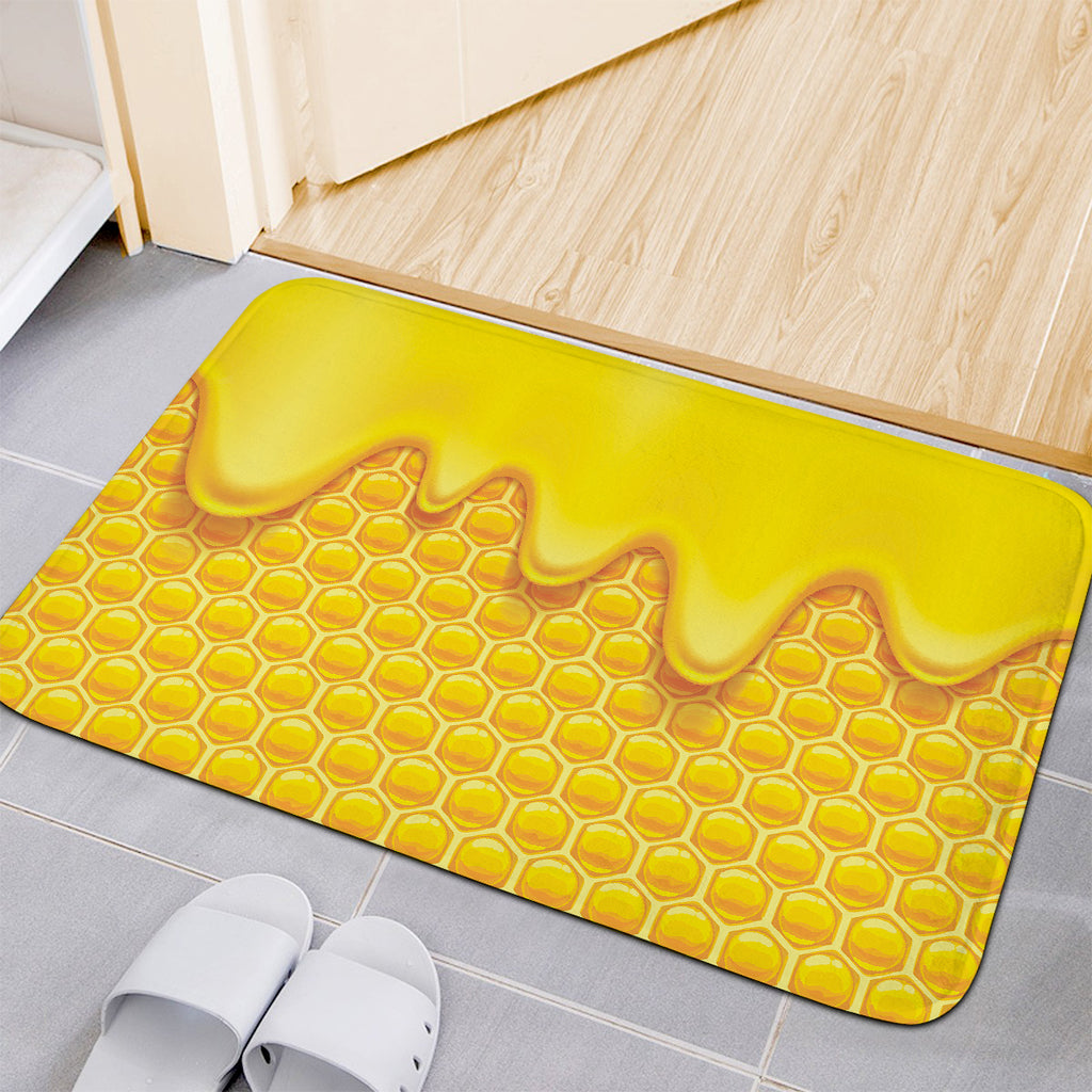 Sweet Honey Honeycomb Print Indoor Door Mat