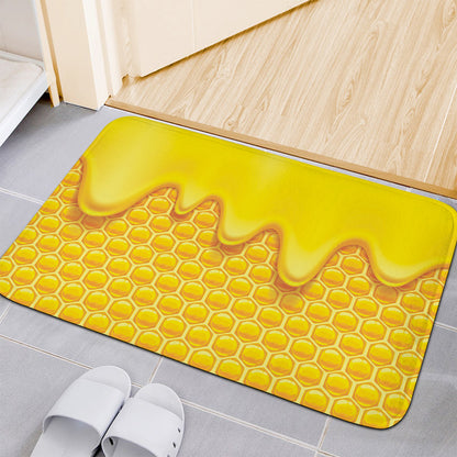 Sweet Honey Honeycomb Print Indoor Door Mat