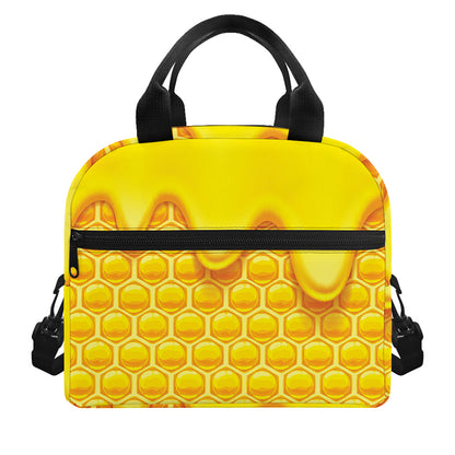 Sweet Honey Honeycomb Print Insulated Lunch Bag