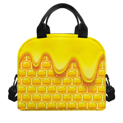 Sweet Honey Honeycomb Print Insulated Lunch Bag