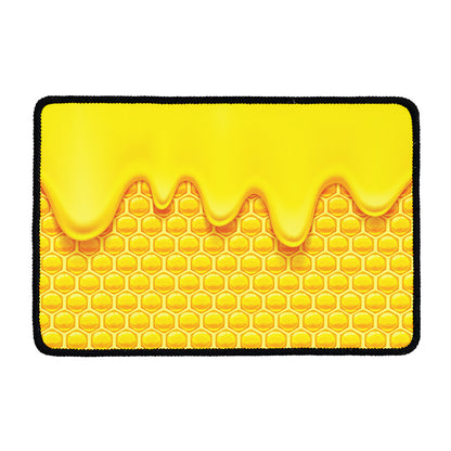 Sweet Honey Honeycomb Print Kitchen Mat