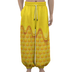Sweet Honey Honeycomb Print Lantern Pants