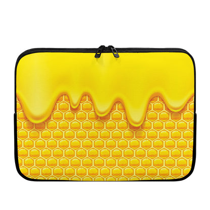 Sweet Honey Honeycomb Print Laptop Sleeve