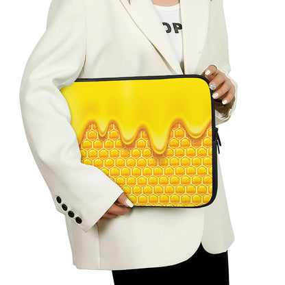 Sweet Honey Honeycomb Print Laptop Sleeve