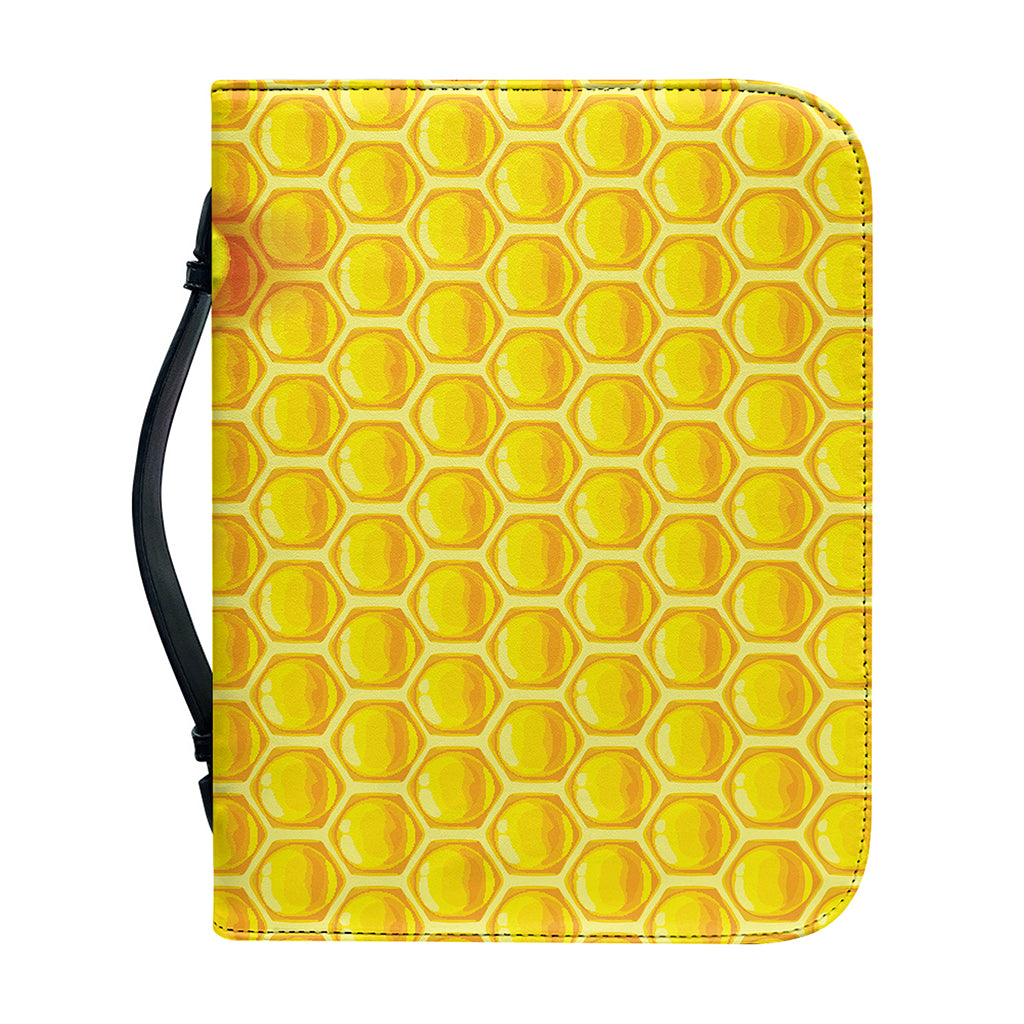 Sweet Honey Honeycomb Print Leather Bible Cover