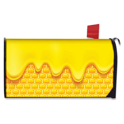 Sweet Honey Honeycomb Print Mailbox Cover