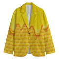 Sweet Honey Honeycomb Print Men's Blazer